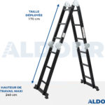 4x3 ALDORR Professional - Échelle pliante avec plate-forme - 3,5 Meter