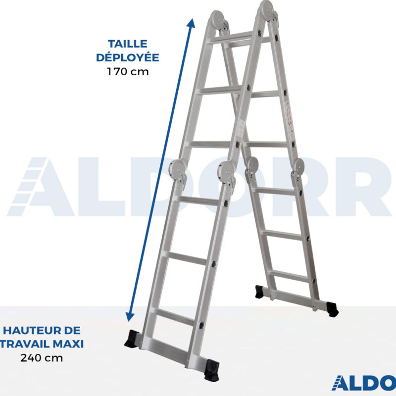 4x3 ALDORR Professional - Échelle pliante avec plate-forme - 3,5 Meter -  Aldorr