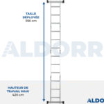 4x3 ALDORR Home - Échelle pliante avec plate-forme - 3,5 Meter