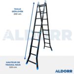 4x5 ALDORR Professional - Échelle telescopique pliable 4,50 m