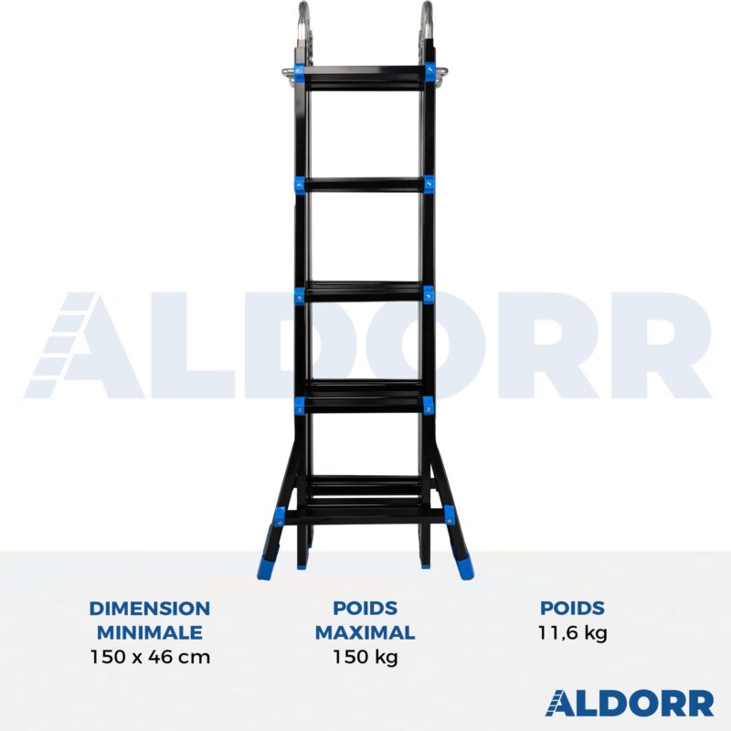 4x5 ALDORR Professional - Échelle telescopique pliable 4,50 m - Aldorr