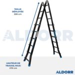 4x6 ALDORR Professional - Échelle telescopique pliable 5,15 m