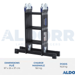 4x3 ALDORR Professional - Échelle pliante avec plate-forme - 3,5 Meter