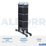 4x4 ALDORR Professional - Échelle pliante avec plate-forme - 4,7 Meter