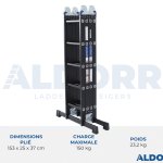 4x5 ALDORR Professional - Échelle pliante sans plate-forme - 5,7 Meter