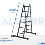 4x3 ALDORR Professional - Échelle pliante avec plate-forme - 3,5 Meter