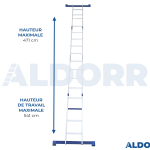 4x4 ALDORR Home - Échelle pliante avec plate-forme - 4,7 Meter