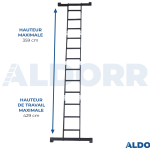 4x3 ALDORR Professional - Échelle pliante avec plate-forme - 3,5 Meter