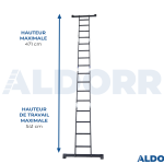 4x4 ALDORR Professional - Échelle pliante avec plate-forme - 4,7 Meter