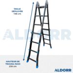 4x4 ALDORR Professional - Échelle telescopique pliable 3,42 m
