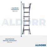 4x3 ALDORR Professional Plus - Échelle telescopique pliable 3,00 m