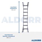 4x4 ALDORR Professional Plus - Échelle telescopique pliable 4,10 m