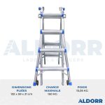 4x4 ALDORR Professional Plus - Échelle telescopique pliable 4,10 m