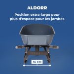 ALDORR Brouette - 170 litres - Polyester - 2 Pneus gonflable