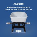 ALDORR Brouette - 170 litres - Acier - 1 Pneu gonflable
