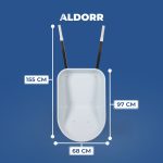 ALDORR Brouette - 170 litres - Acier - 1 Pneu gonflable