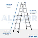 4×4 ALDORR Max – Échelle telescopique pliable 4,50 m