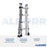 4×4 ALDORR Max – Échelle telescopique pliable 4,50 m