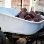 ALDORR Brouette - 170 litres - Acier - 1 Pneu gonflable