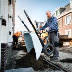 ALDORR Brouette - 170 litres - Acier - 1 Pneu gonflable