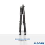 Échelle télescopiques pliantes 2,40 + 3,00 Meter - ALDORR Professional