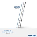 4×3 ALDORR Professional – Échelle telescopique pliable 3,30 m