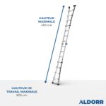 4×4 ALDORR Professional – Échelle telescopique pliable 4,50 m