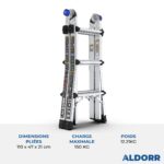 4×3 ALDORR Professional – Échelle telescopique pliable 3,30 m