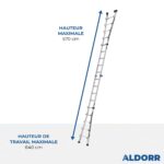 4×5 ALDORR Professional – Échelle telescopique pliable 5,70 m