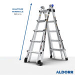 4×5 ALDORR Professional – Échelle telescopique pliable 5,70 m