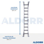 4x5 ALDORR Home - Échelle telescopique pliable 5,20 m