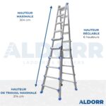 4x6 ALDORR Home - Échelle telescopique pliable 6,30 m