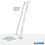 4×6 ALDORR Professional – Échelle telescopique pliable 6,90 m