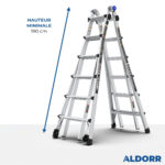 4×6 ALDORR Professional – Échelle telescopique pliable 6,90 m