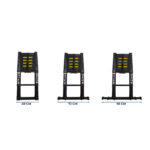 Echelle télescopique 4,40 mètres avec barre stabilisatrice télescopique - ALDORR Professional
