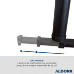 Echelle télescopique 4,40 mètres avec barre stabilisatrice télescopique - ALDORR Professional