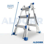 4x3 ALDORR Home - Échelle telescopique pliable 3,00 m