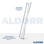4×5 ALDORR Professional – Échelle telescopique pliable 5,70 m