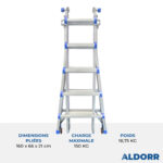 4x5 ALDORR Home - Échelle telescopique pliable 5,20 m