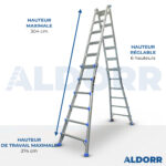4x6 ALDORR Home - Échelle telescopique pliable 6,30 m