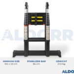 Échelle télescopiques pliantes 3,10 m - ALDORR Professional